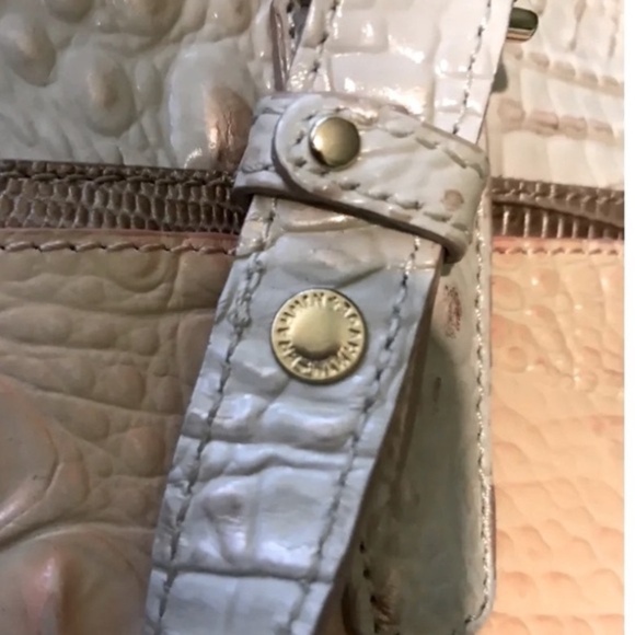 Brahmin Mini Asher Rose Tri Color Melbourne Gator/Croc Leather - Picture 12 of 16